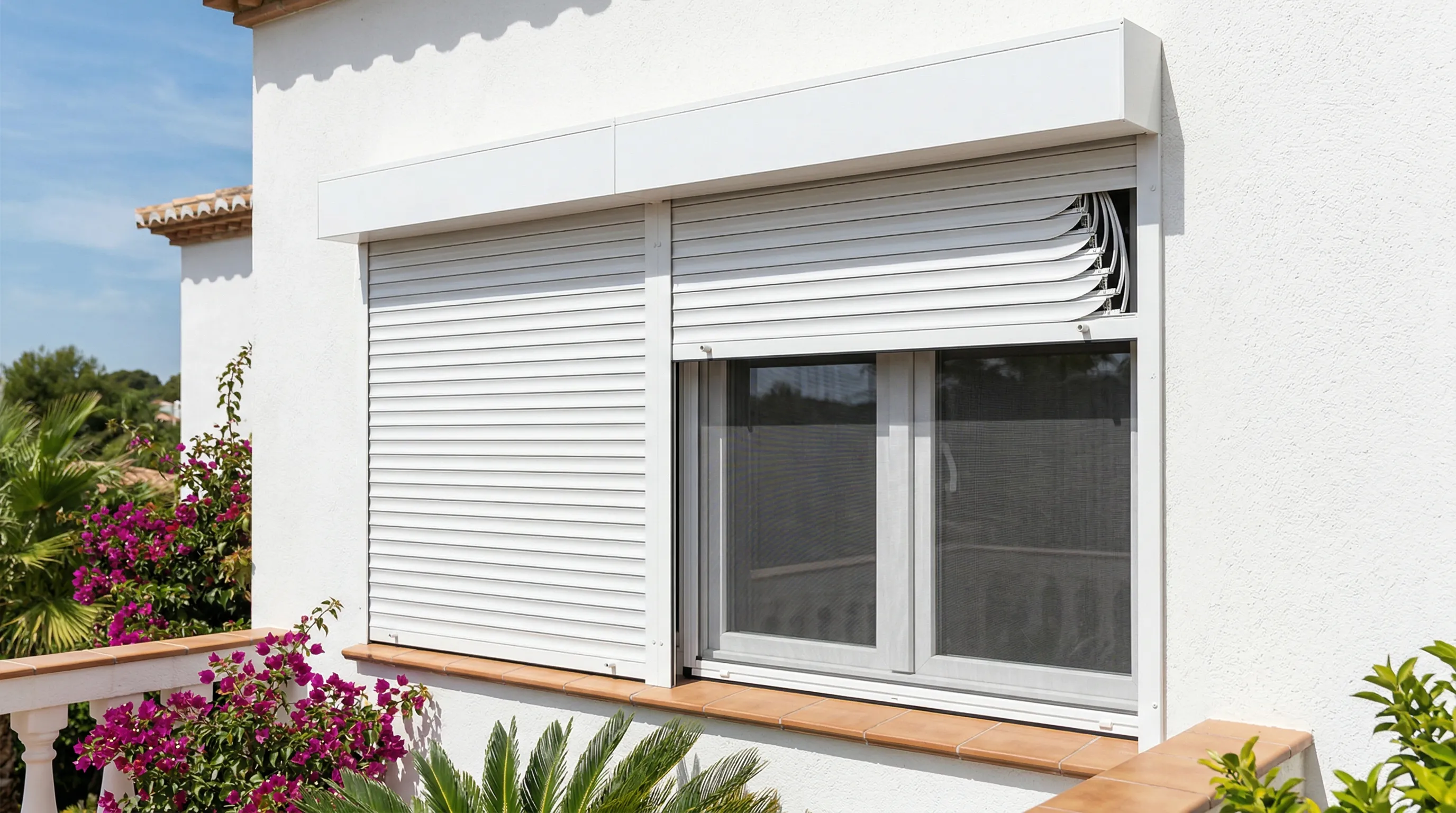 Estores alumínio e rede mosquiteiro