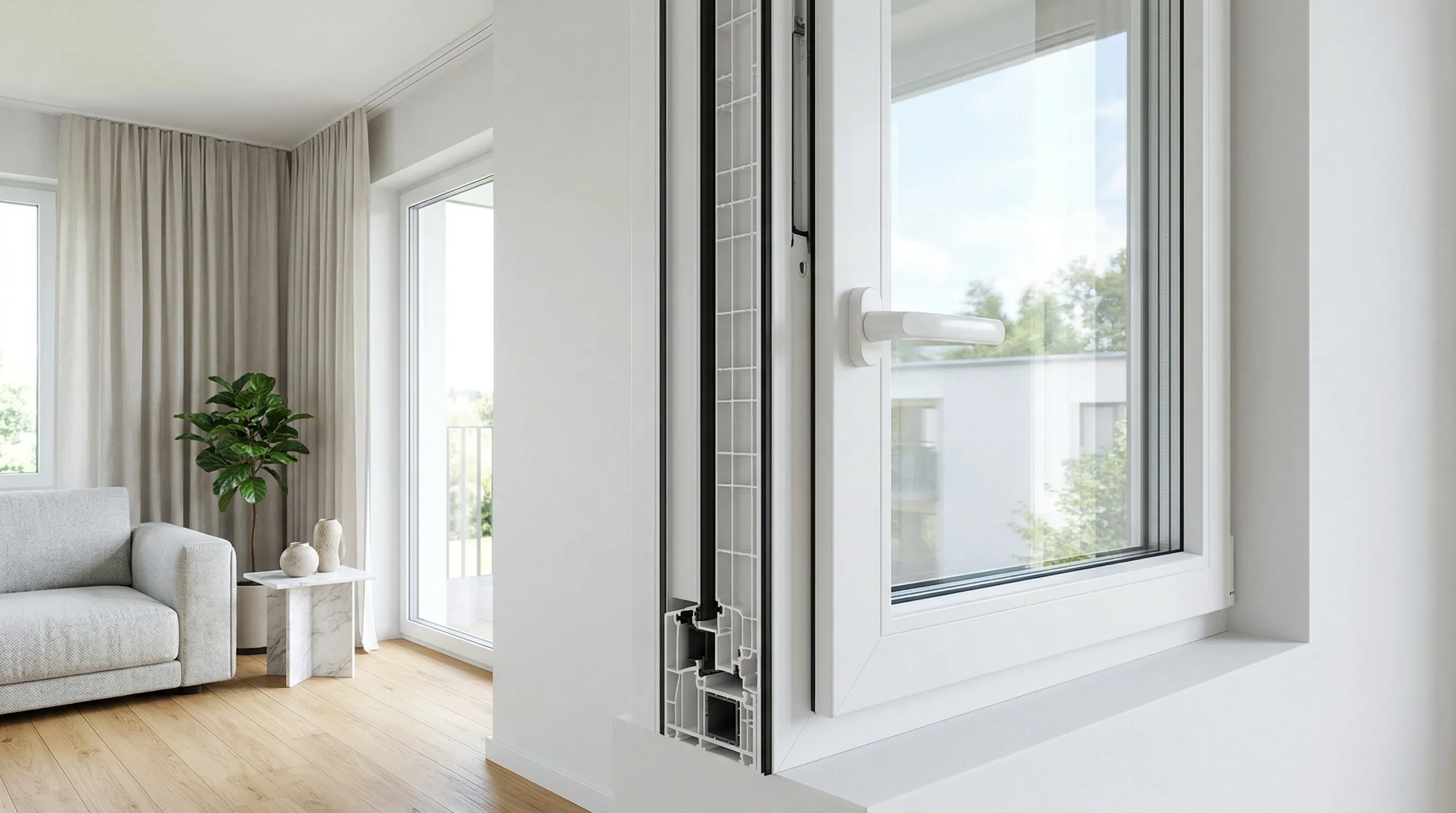 Janela PVC perfil Salamander